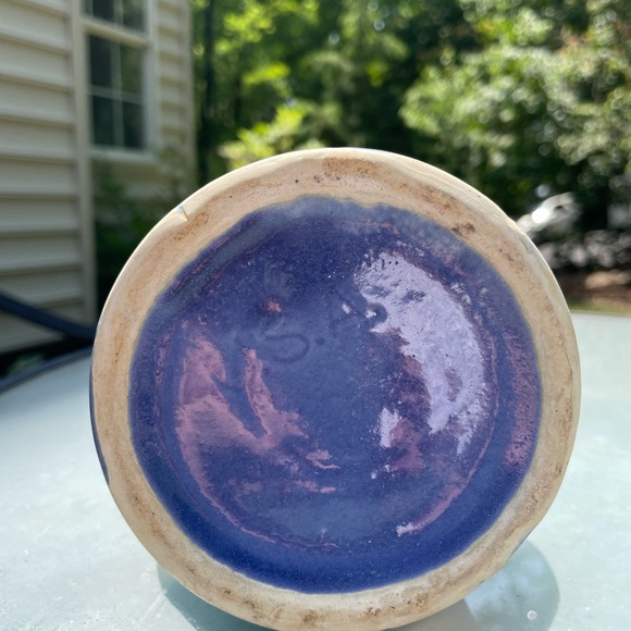 Vintage Made in USA Pottery Vase Floral Pattern - Picture 5 of 8